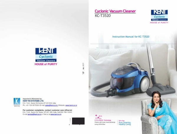 Kent Wet and Dry Vacuum Cleaner - User Manual and Product Description