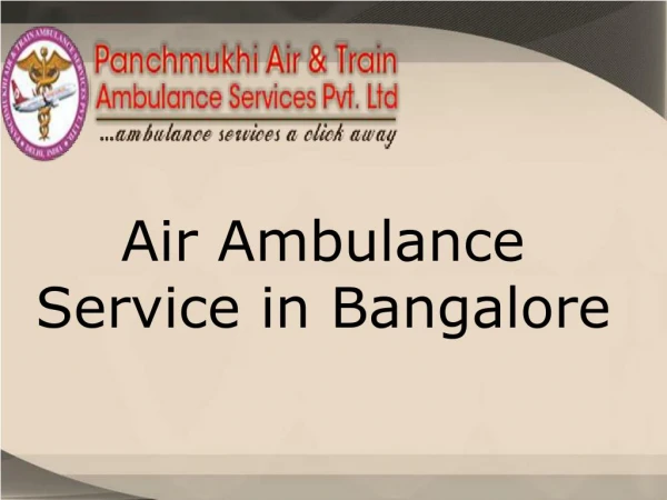 Air Ambulance Service in Bangalore with ICU Service