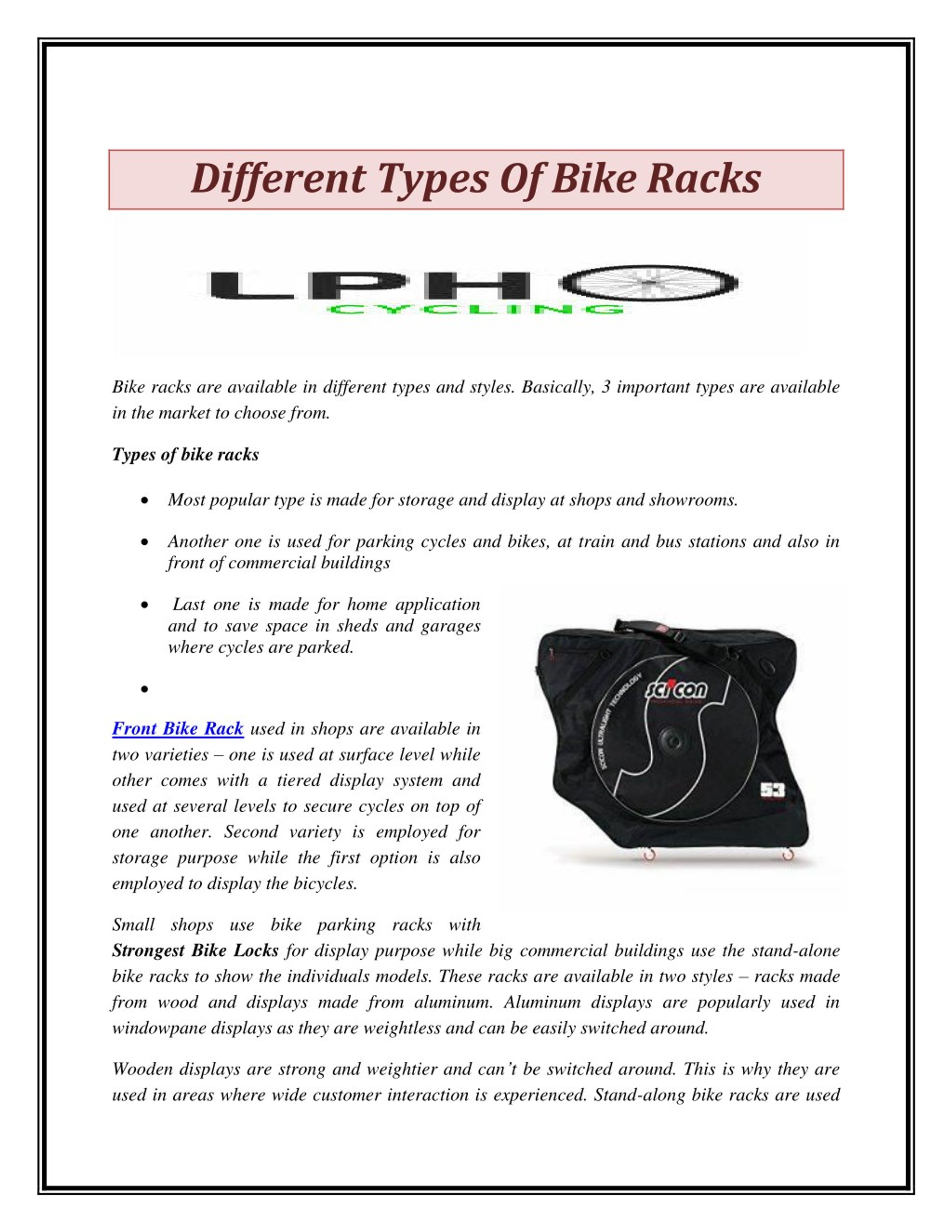 Bike Racks Definitions PPT - Different Types Of Bike Racks PowerPoint Presentation, free ...