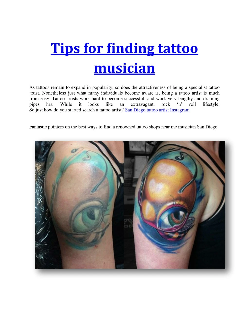 tips for finding tattoo musician