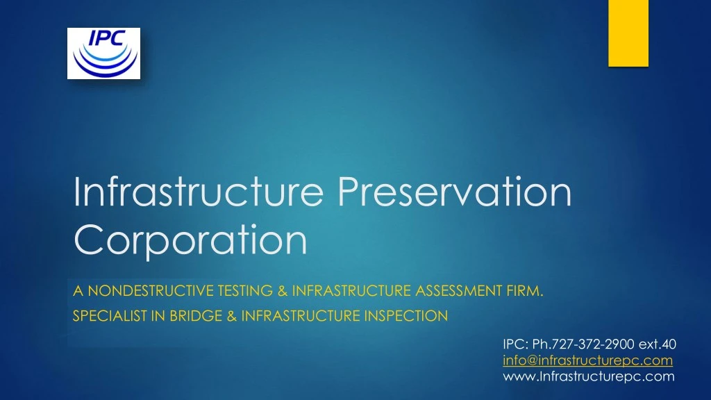 infrastructure preservation corporation