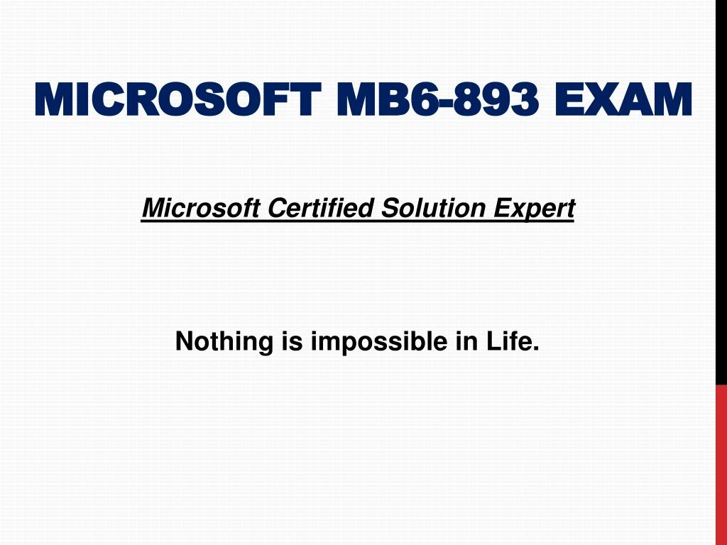 microsoft mb6 893 exam