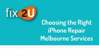 Choosing the Right iPhone Repair Melbourne Services