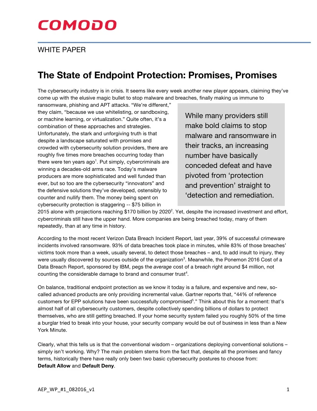 white paper the state of endpoint protection