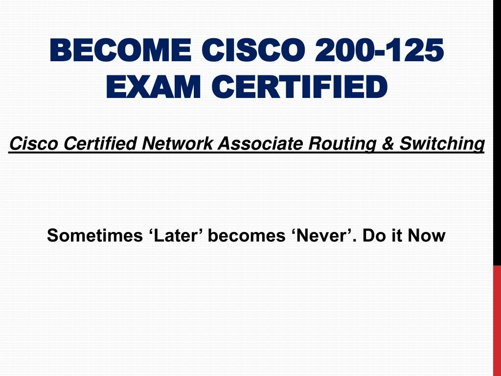 become cisco 200 125 exam certified