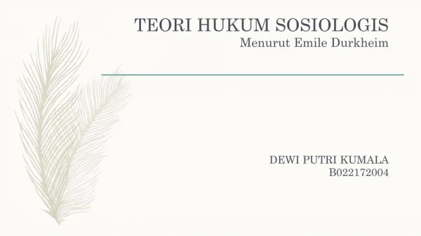 teori hukum sosiologi