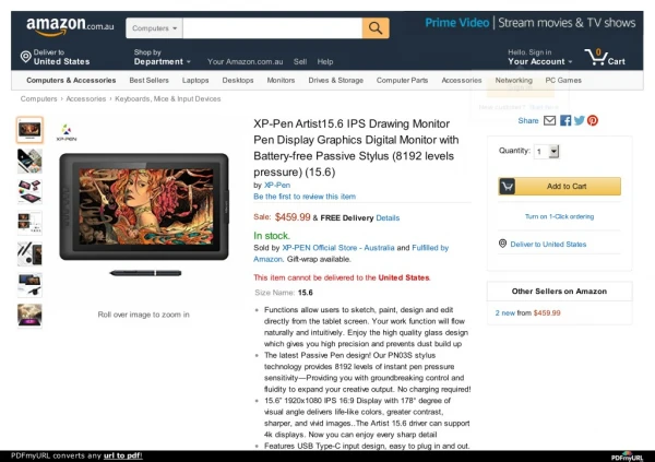 XP-PEN Artist15.6 Drawing Tablet for artists