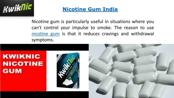 Nicotine Gum India