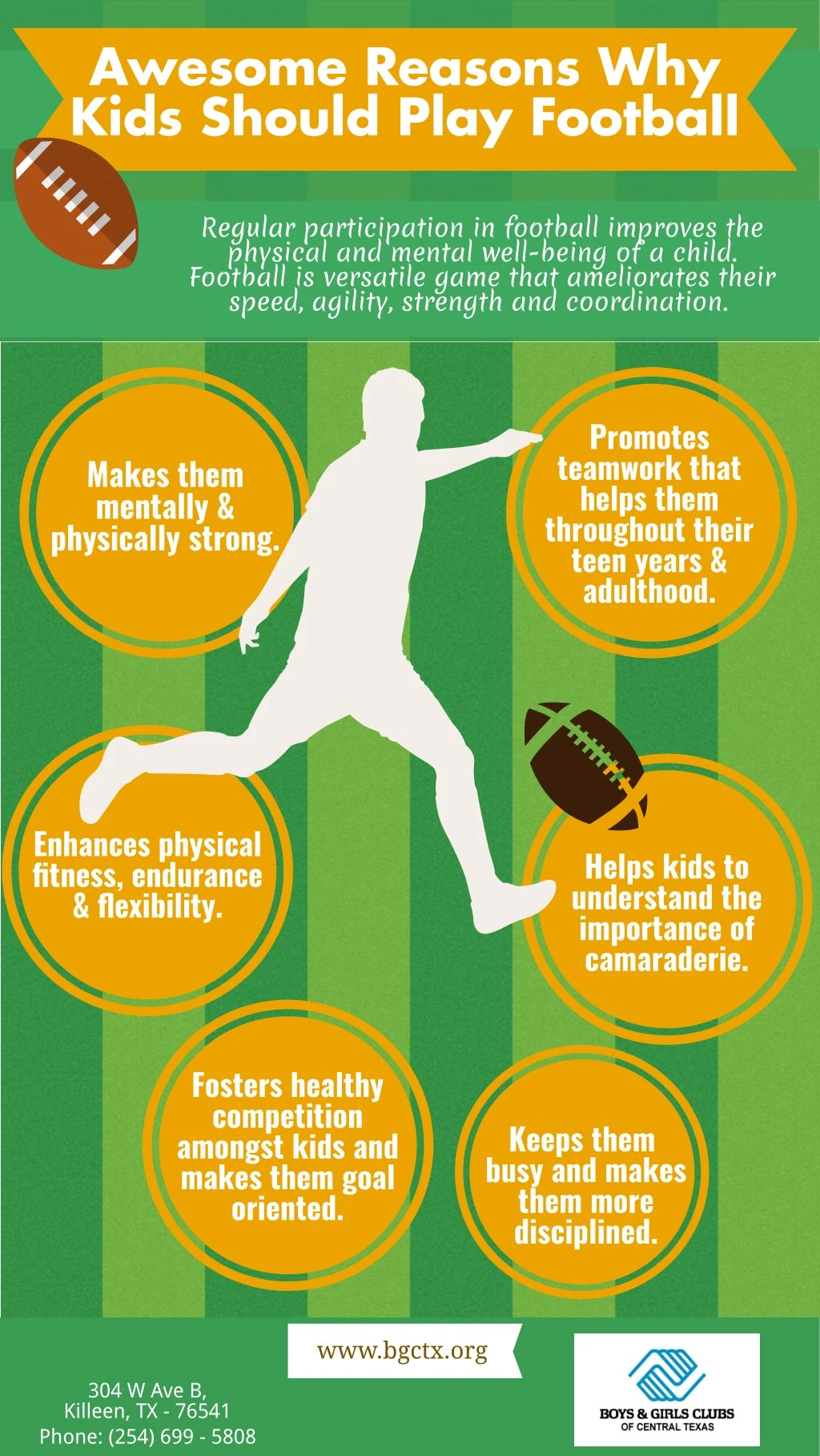 awesome reasons why kids should play football