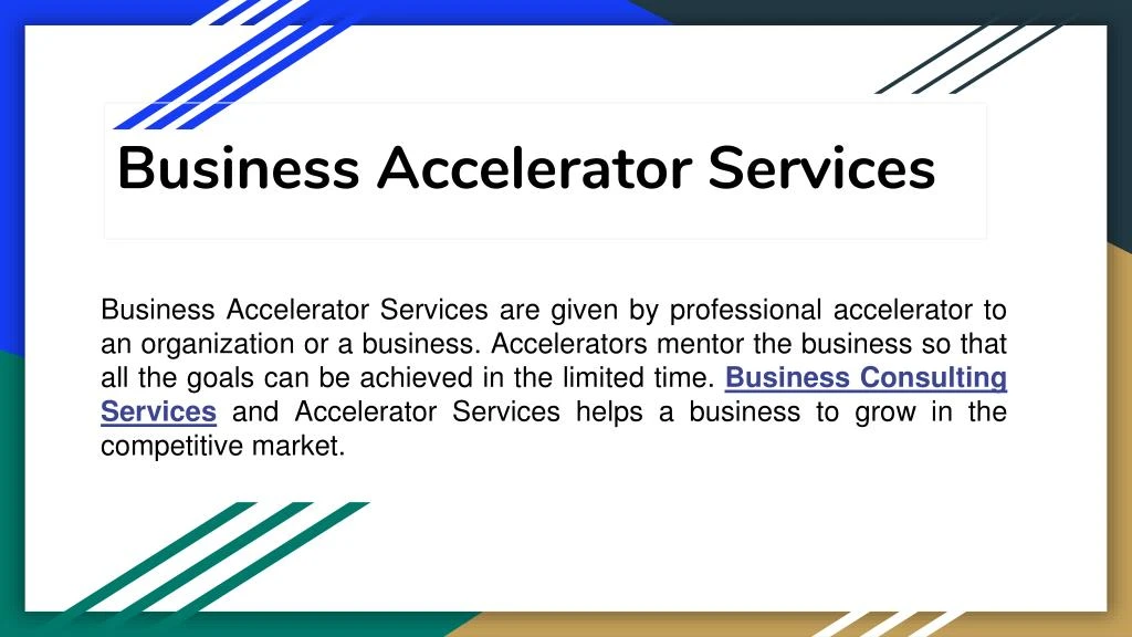 business accelerator services