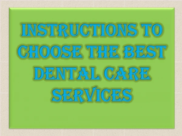 Offering The Best Dental Care Services - Prime Dental Care Clinic
