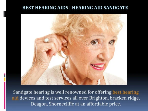 Best hearing aids | Hearing aid Sandgate