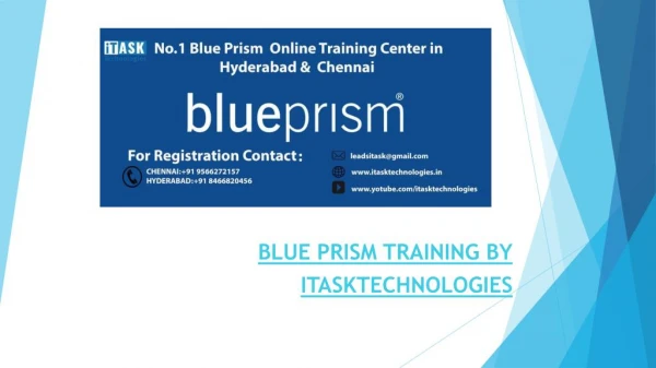 Blue Prism Training in Hyderabad and Chennai