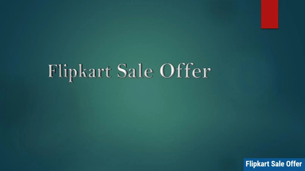 flipkart sale offer