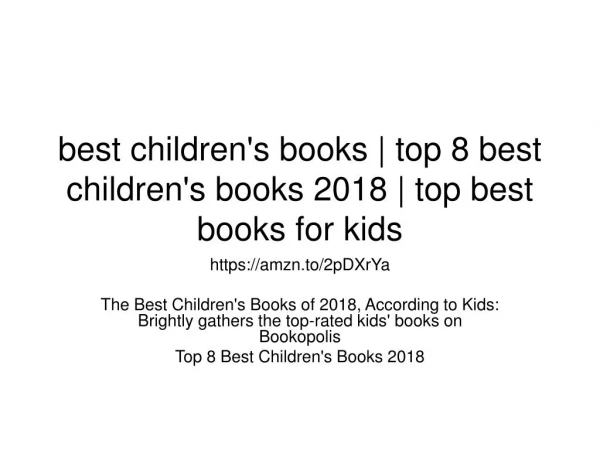 best children's books | top 8 best children's books 2018 | top best books for kids