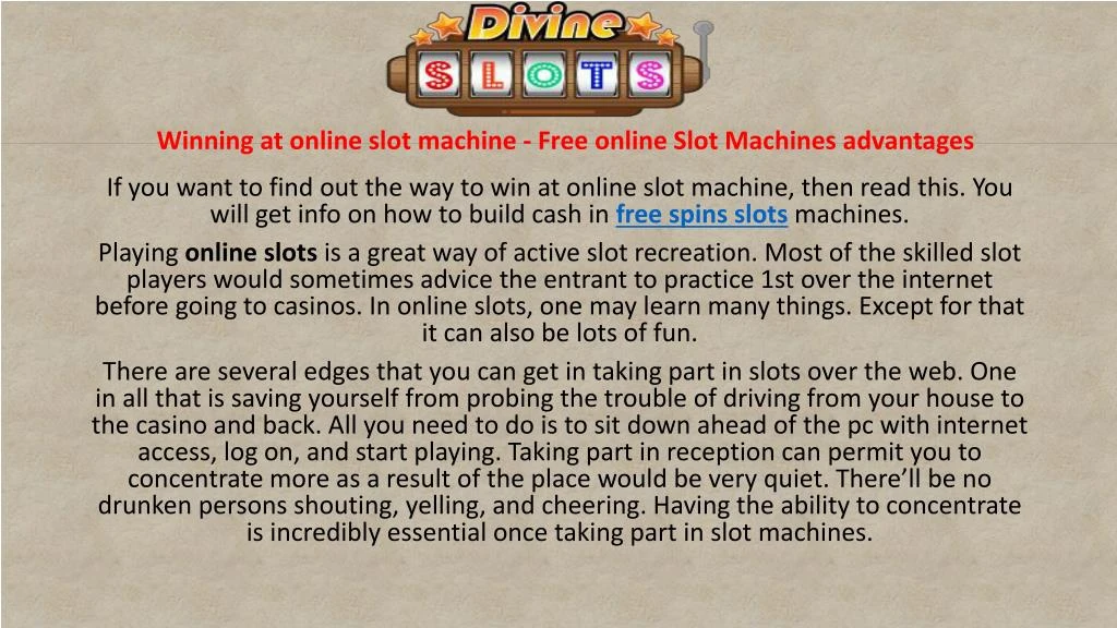 winning at online slot machine free online slot