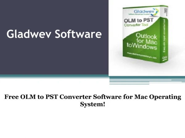 Free OLM to PST Converter Software for Mac