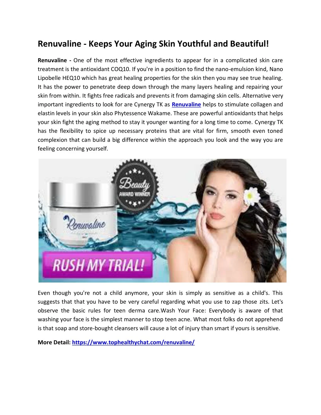 renuvaline keeps your aging skin youthful
