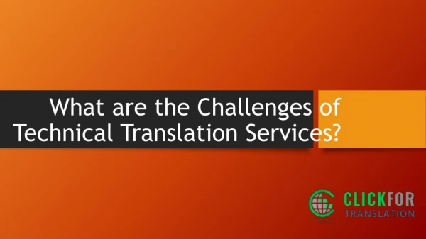 What are the Challenges of Technical Translation Services?