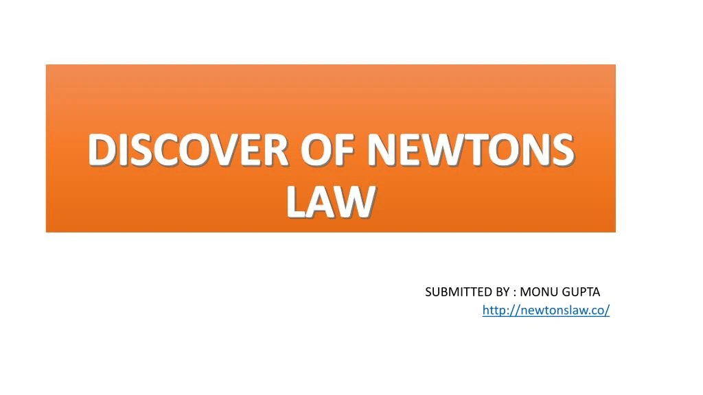 discover of newtons law