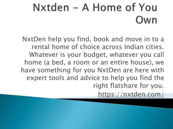 Nxtden - A Home of You Own