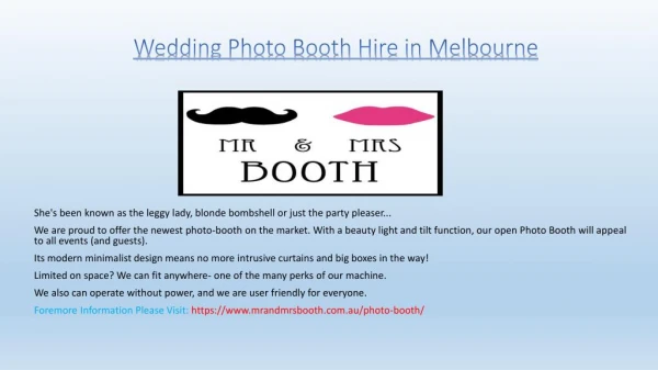 Wedding Photo Booth Hire in Melbourne