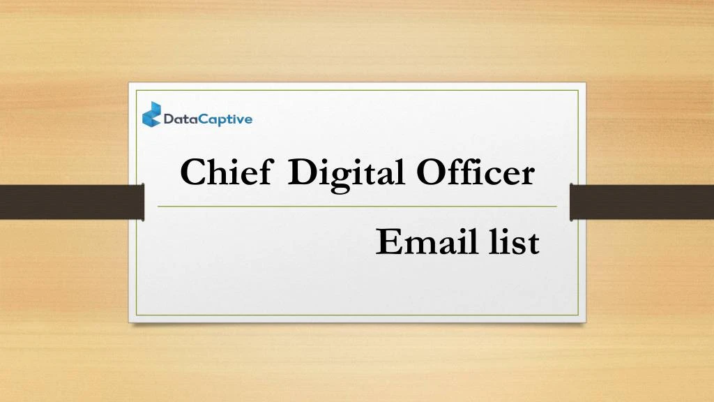 chief digital officer