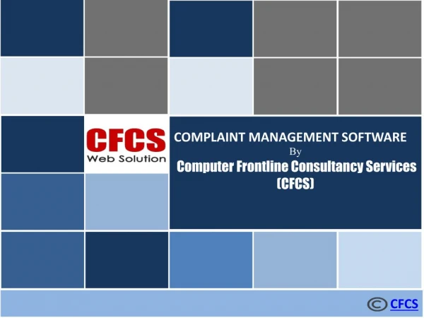 Cloud-Based Complaints Management System by CFCS