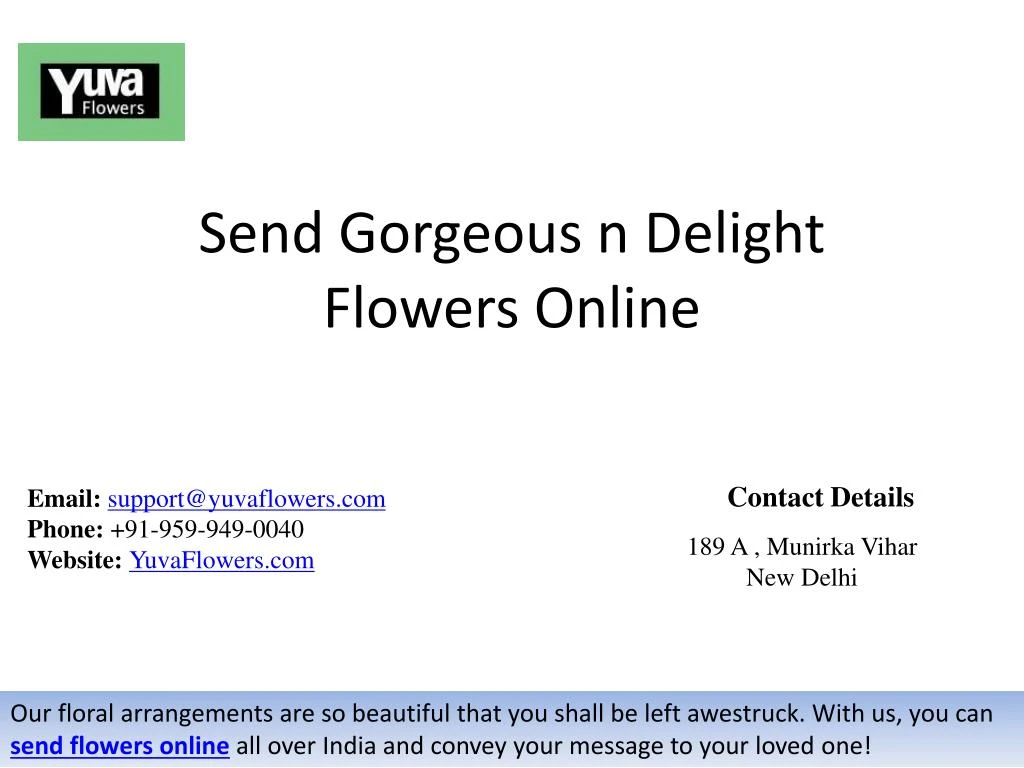 send gorgeous n delight flowers online