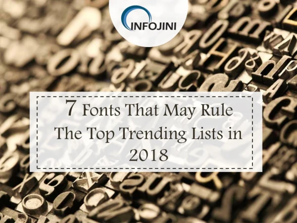 Best Fonts for Designers 2018 | Trending Fonts | Infojini Consulting