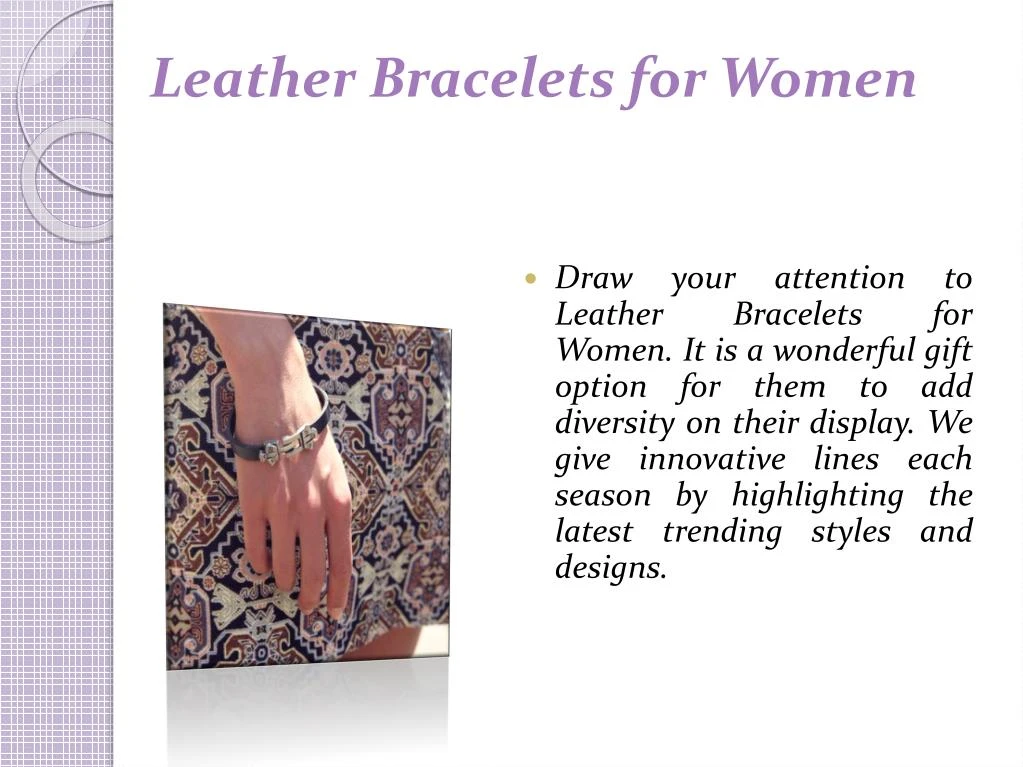 leather bracelets for women