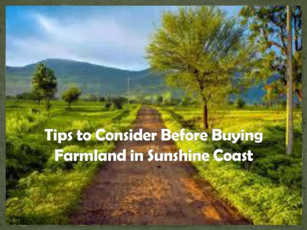 Some Things You Must Do while Buying Commercial Farmland in Sunshine Coast