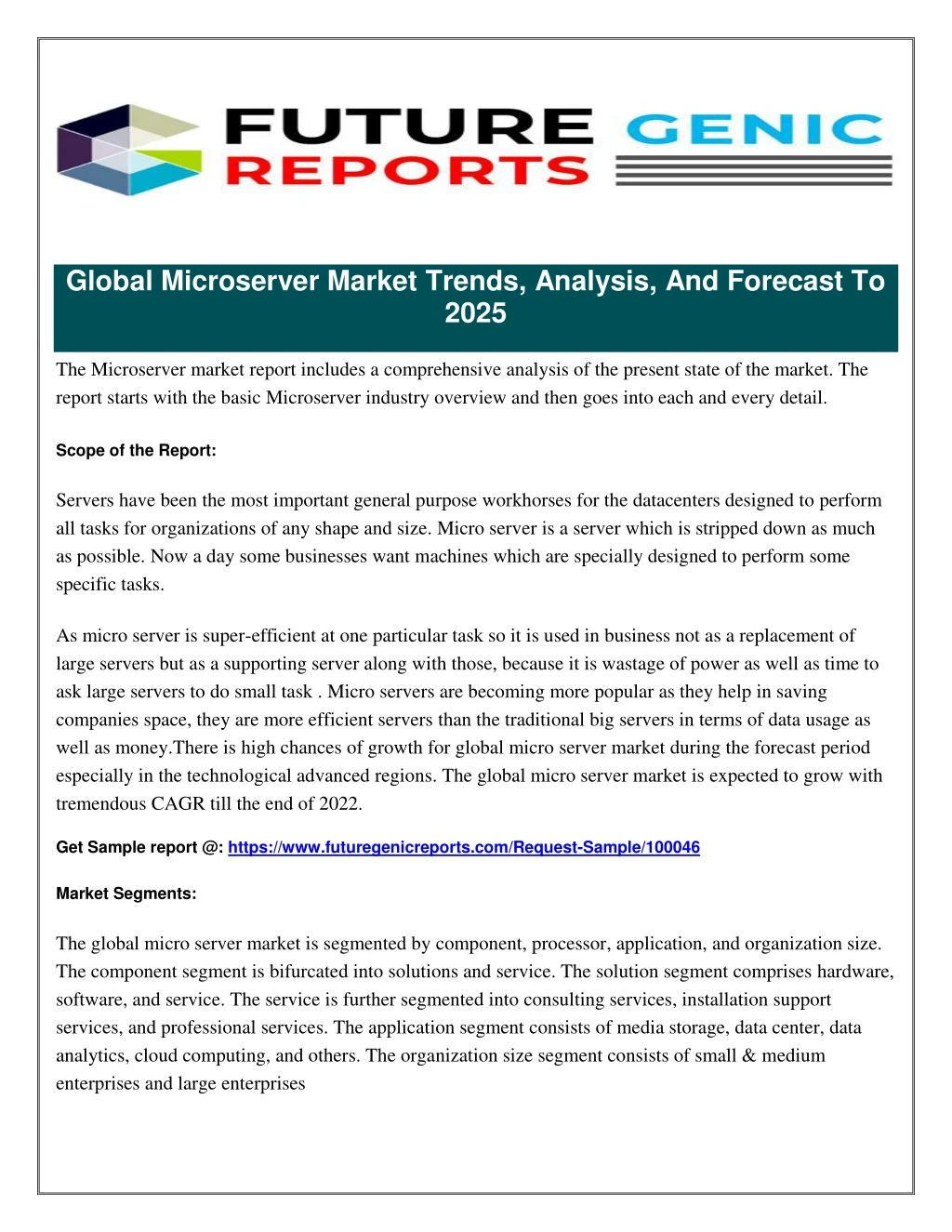 global microserver market trends analysis