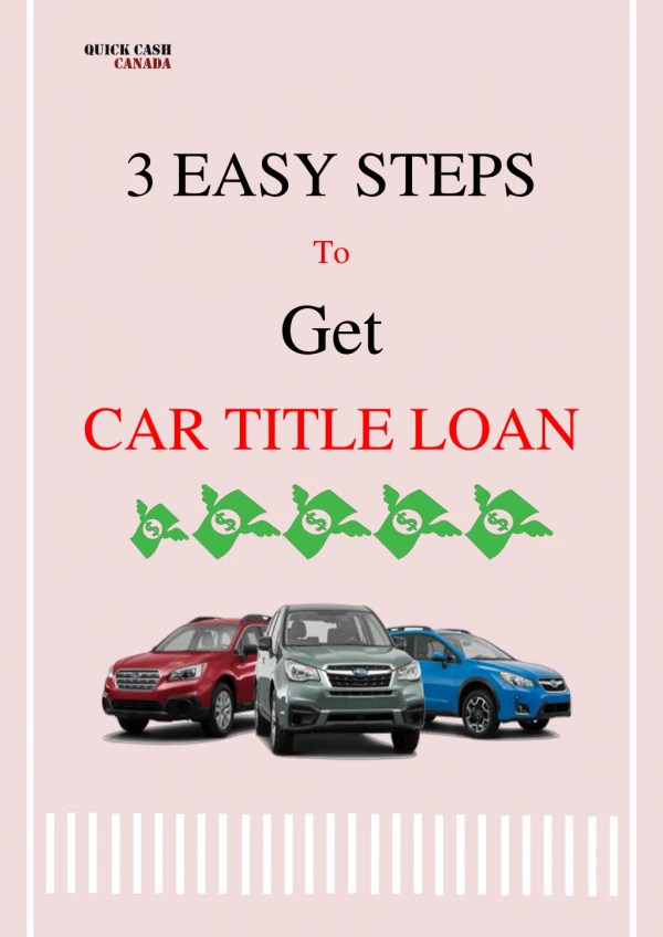 3 Easy step To Get bad credit Car Loans in Ottawa