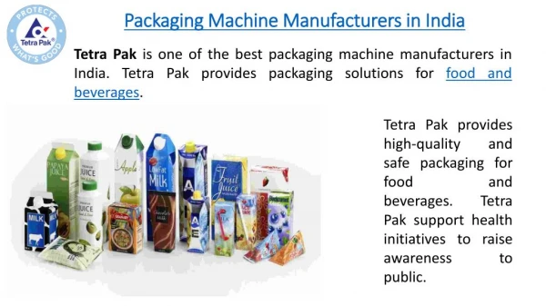 Best Packaging Machine Manufacturers