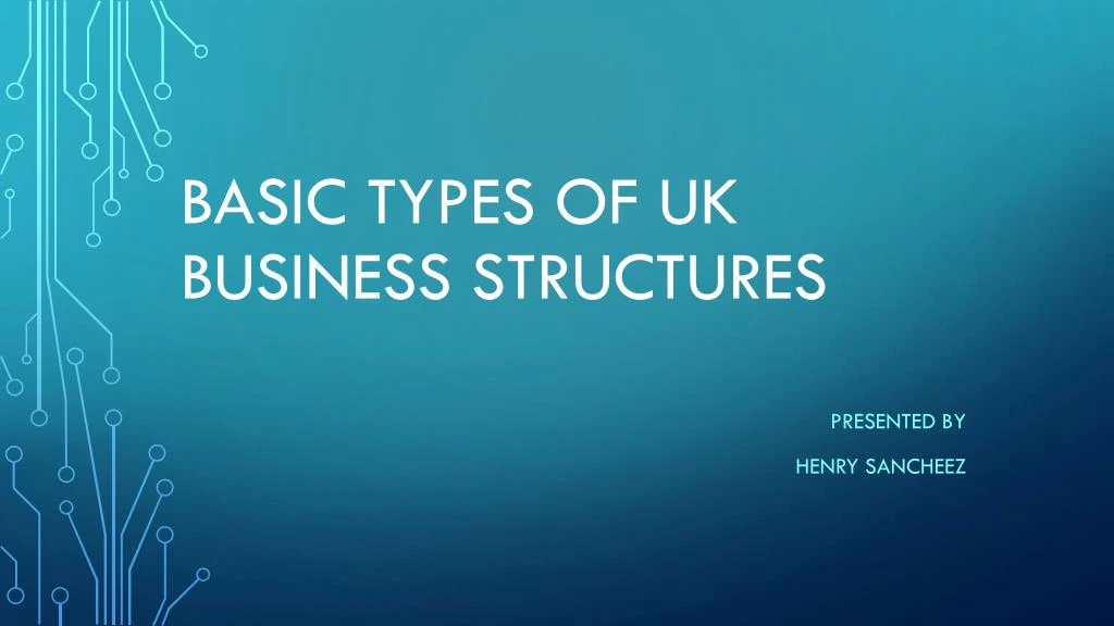 basic types of uk business structures
