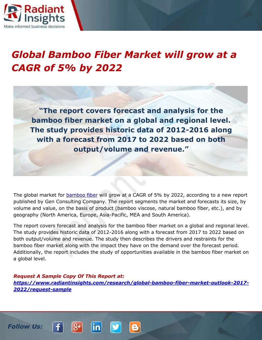 global bamboo fiber market will grow at a cagr