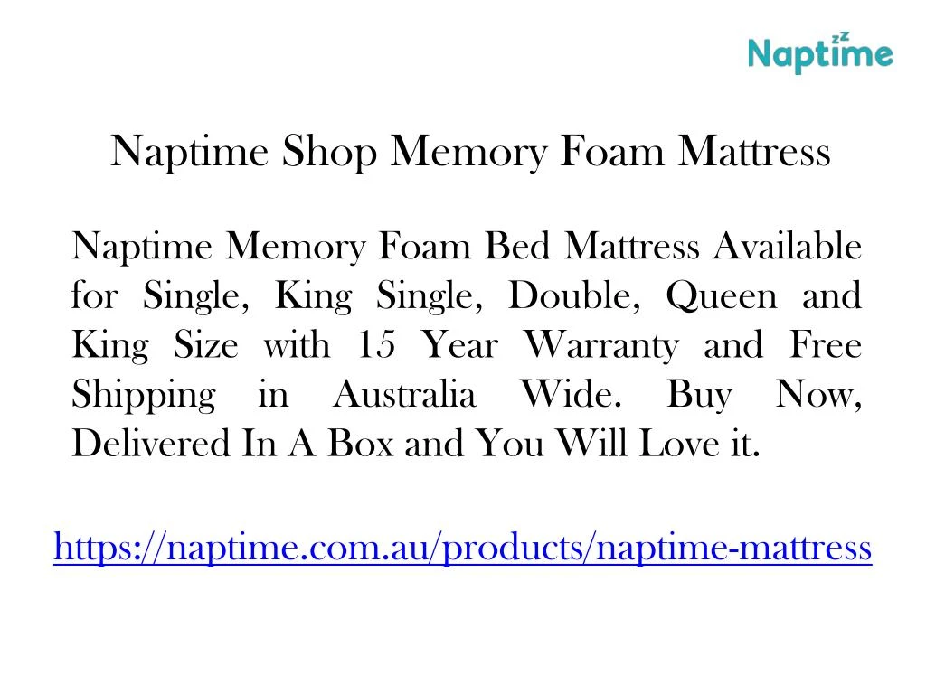 naptime shop memory foam mattress