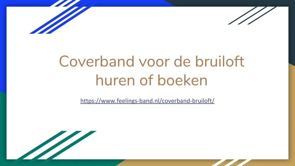 coverband voor de bruiloft huren of boeken