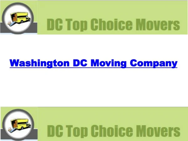 Washington DC Moving Company