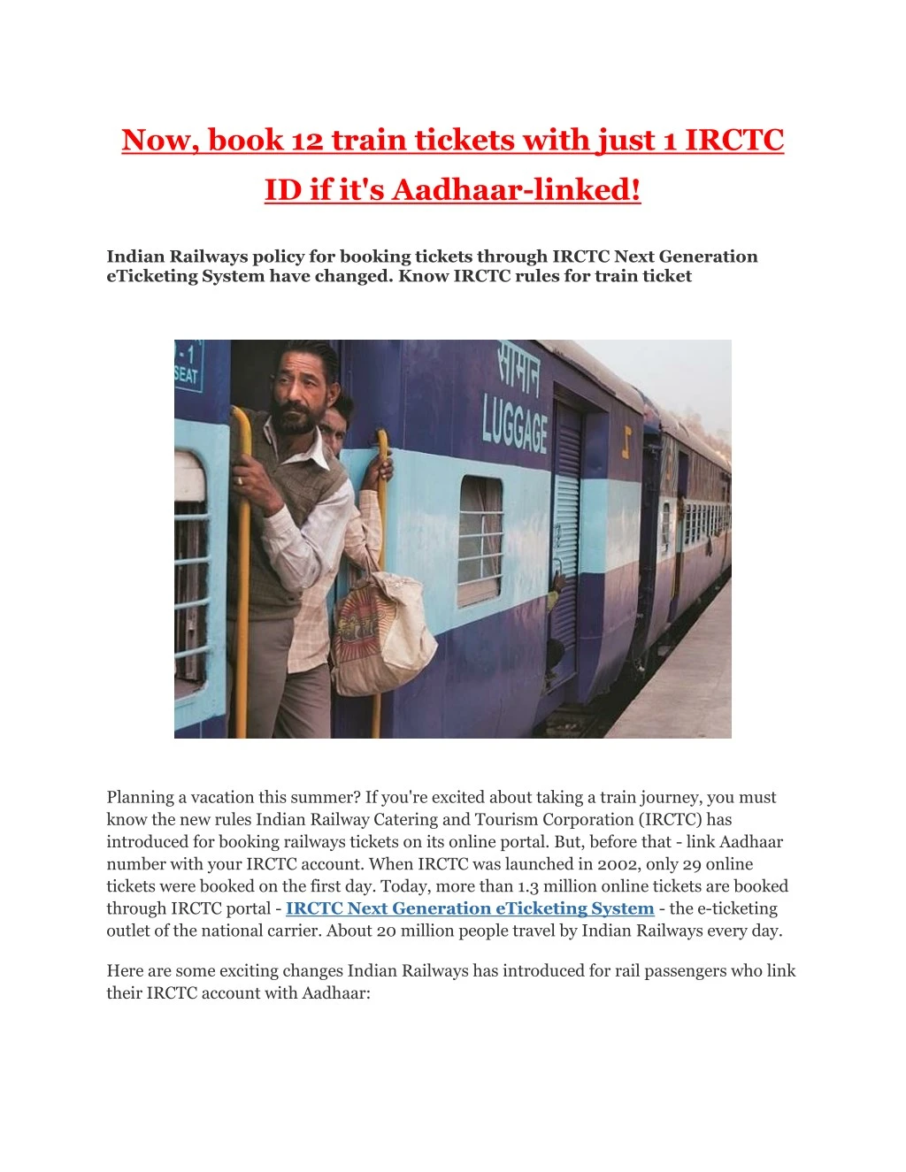 now book 12 train tickets with just 1 irctc