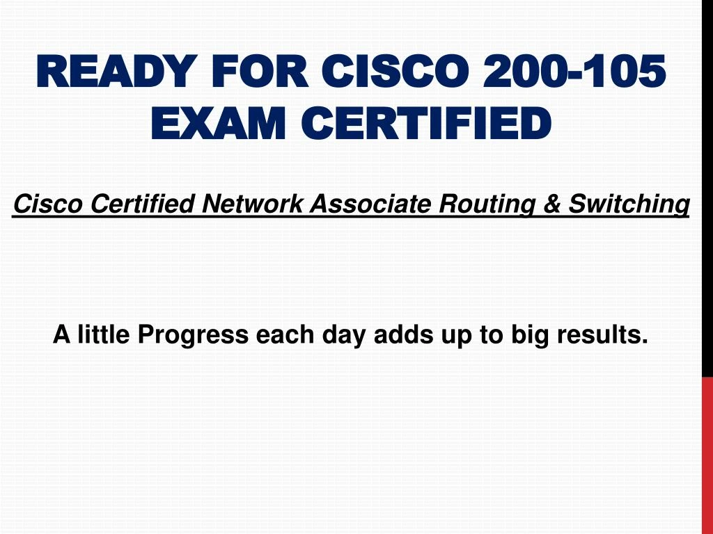 ready for cisco 200 105 exam certified