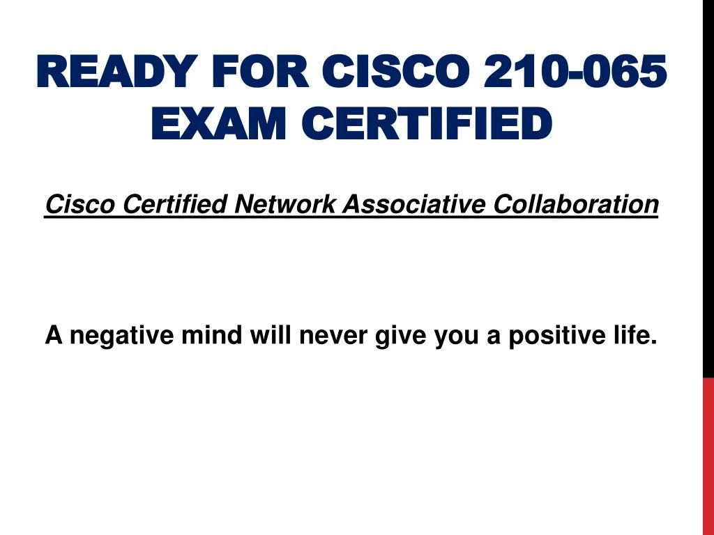 ready for cisco 210 065 exam certified