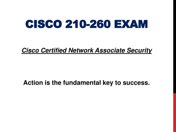 Cisco 210-260 Exam Dumps with 100% Passing Guarantee | Prepare and Pass 210-260 Exam Easily