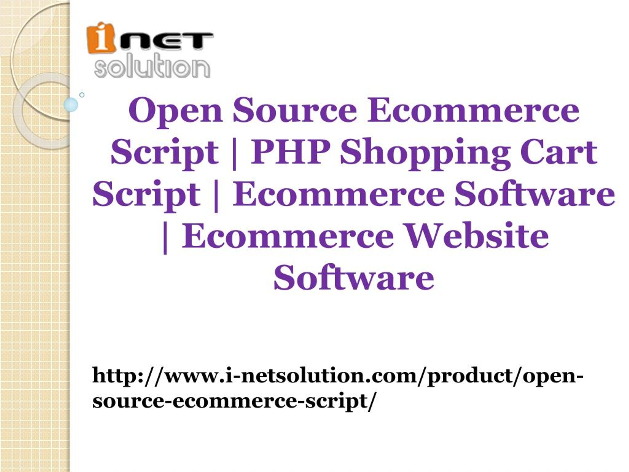 PPT - Open Source Ecommerce Script | PHP Shopping Cart Script ...