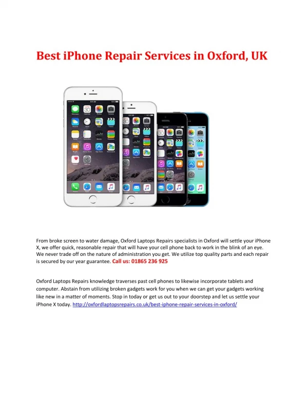 Oxford laptops repairs UK - is one of the best iphone repair local shop in Oxford providing Iphone, apple mobile repairi