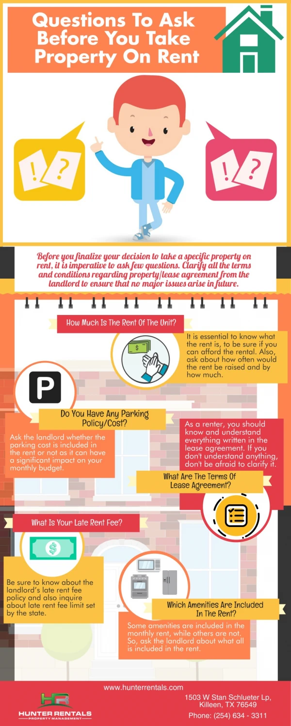 questions to ask before you take property on rent