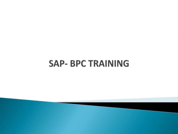 Sap bpc online & Offline Training