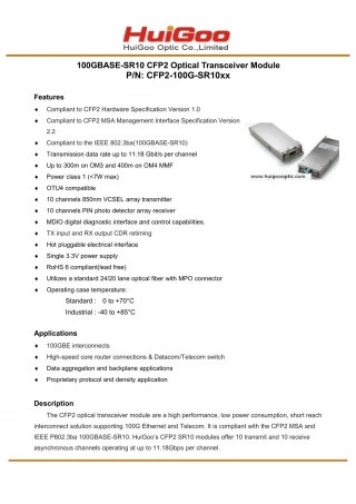 100G CFP MDOULES - slide 1
