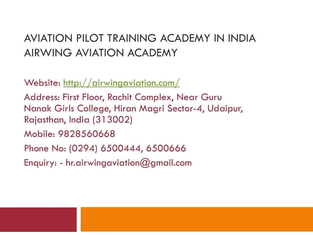 aviation pilot training academy in india airwing aviation academy